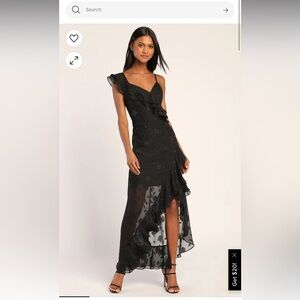 Black high low asymmetrical dress- Lulus